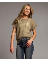 BKE - Floral Mesh Top - Lyst