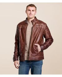 Buckle Black - Washed Pleather Jacket - Lyst