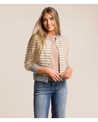 The Workshop - Striped Cardigan Sweater - Lyst