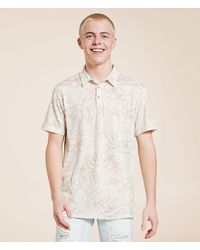 Departwest - Tropical Floral Performance Polo - Lyst