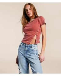 Gilded Intent - Washed Asymmetrical Top - Lyst