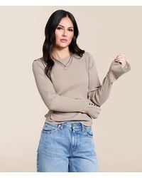 Gilded Intent - Washed Rib Knit Top - Lyst