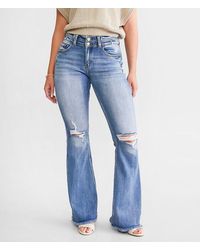KanCan Signature;KanCan - Kan Can Signature Kurvy Mid-Rise Flare Stretch Jean - Lyst