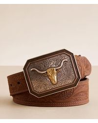 Ariat - Floral Embossed Leather Belt - Lyst