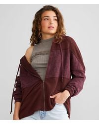 Gilded Intent - Washed Waffle Knit Hoodie - Lyst