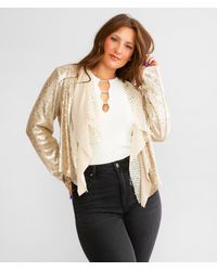 Miss Me - Sequin Cropped Jacket - Lyst