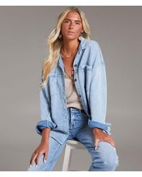 BKE - Washed Knit Shacket - Lyst