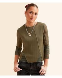Gilded Intent - Exposed Seam Top - Lyst