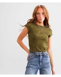 Gilded Intent - Raw Edge Cropped T-Shirt - Lyst