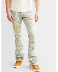 Smoke Rise - Lazy Stacked Flare Stretch Jean - Lyst