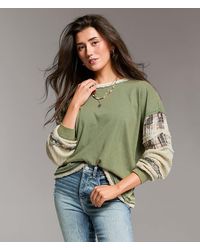 BKE - Raw Edge Washed Top - Lyst