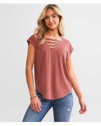Daytrip - Strappy Double V-neck Top - Lyst
