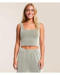 Willow & Root - Rib Knit Cropped Tank Top - Lyst