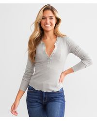 Free People - One Of The Girls Henley Top - Lyst