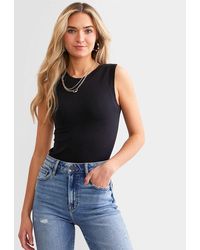 BKE - The High Neck Contour Tank Top - Lyst