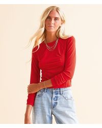 FITZ + EDDI - Ruched Knit Top - Lyst
