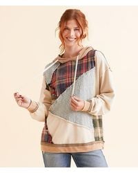 BKE - Pieced Plaid Hoodie - Lyst