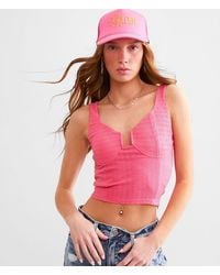 Willow & Root - Textured U-Wire Cropped Tank Top - Lyst