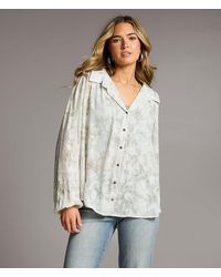 BKE - Floral Jaquard Blouse - Lyst
