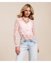 Willow & Root - Floral Mesh Top - Lyst