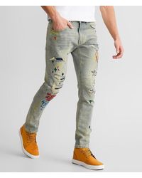 First Row - Slim Straight Stretch Jean - Lyst