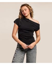 Gilded Intent - Belt Boat Neck Top - Lyst