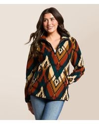 Wrangler - Sherpa Quarter Zip Pullover - Lyst