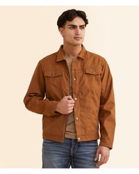 Blend - Faux Suede Trucker Jacket - Lyst