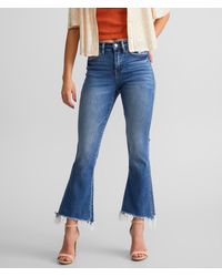 Flying Monkey - High Rise Cropped Flare Stretch Jean - Lyst