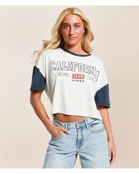 FITZ + EDDI - California Color Block Cropped T-Shirt - Lyst