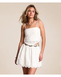 Willow & Root - Floral Eyelet Hanky Tank Top - Lyst