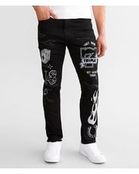 First Row - Slim Straight Stretch Jean - Lyst