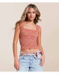 Free People - Love Letter Cropped Cami Tank Top - Lyst