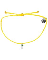 Pura Vida Pineapple Bitty Charm Bracelet - Metallic