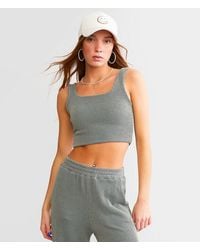 Willow & Root - Rib Knit Cropped Tank Top - Lyst