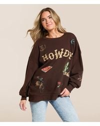 Modish Rebel - Howdy Tattoo Oversized Pullover - Lyst