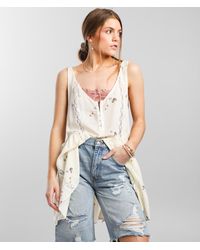 Free People Give A Little Tunic Tank Top - Natural