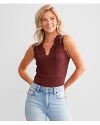 Daytrip - Lace Layering Tank Top - Lyst