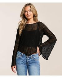 Willow & Root - Sheer Lace Hanky Top - Lyst