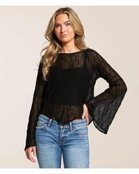 Willow & Root - Sheer Lace Hanky Top - Lyst