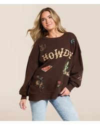 Modish Rebel - Howdy Tattoo Oversized Pullover - Lyst