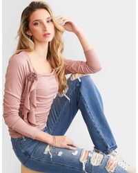 Willow & Root - Rosette Square Neck Top - Lyst