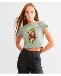 Ed Hardy - Dagger Rose Baby Cropped T-shirt - Lyst