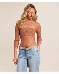 Willow & Root - Floral Mesh Top - Lyst