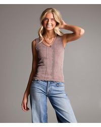 BKE - Floral Textured Tank Top - Lyst