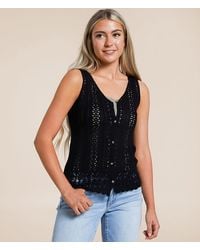 Daytrip - Pointelle Sweater Tank Top - Lyst