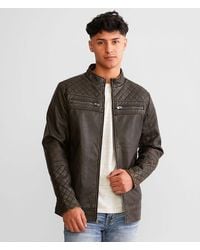 Buckle Black - Washed Pleather Jacket - Lyst