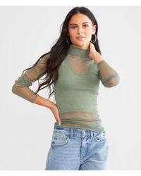 Willow & Root - Metallic Mesh Top - Lyst