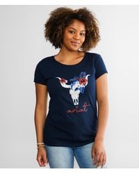 Ariat Real Tropic Steerhead T-shirt - Blue