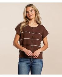The Workshop - Striped Boxy Sweater Vest - Lyst